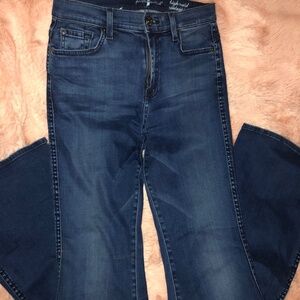 7 for  all mankind high waist vintage bootcut jeans with a flare